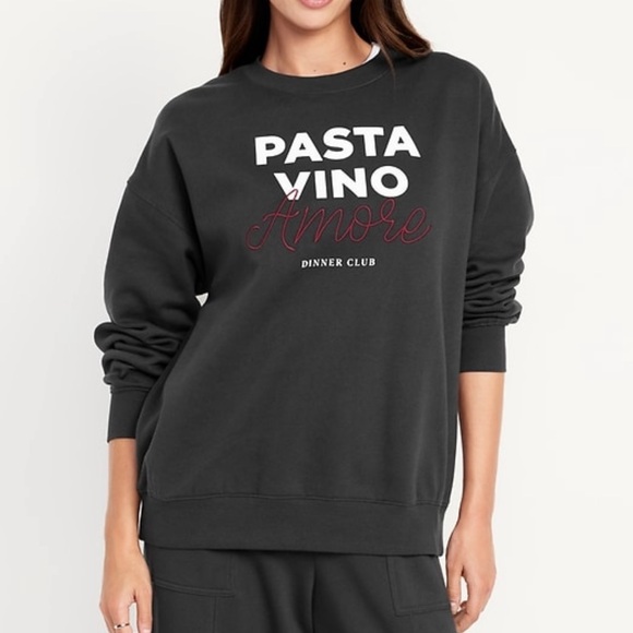 NWT OLD NAVY SoComfy Oversized Tunic Sweatshirt Color PANTHER - Picture 2 of 5